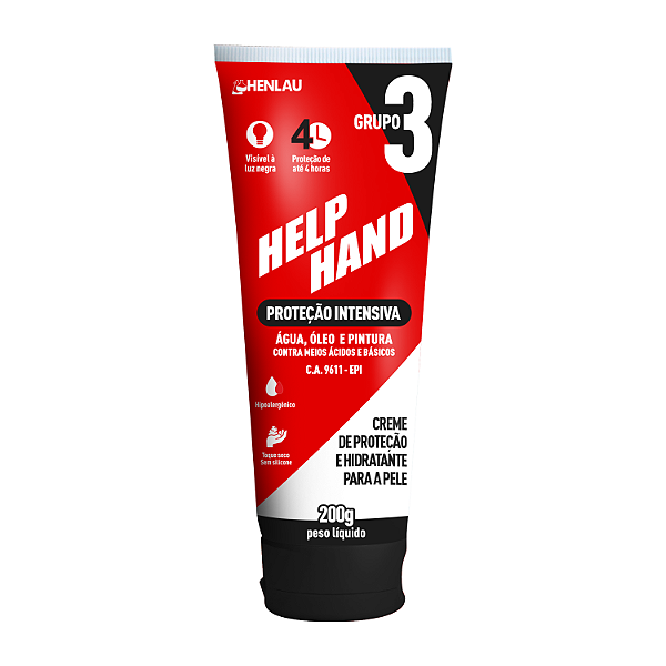 Creme de Proteção Química Help Hand  200 GR CA9611 - Henlau