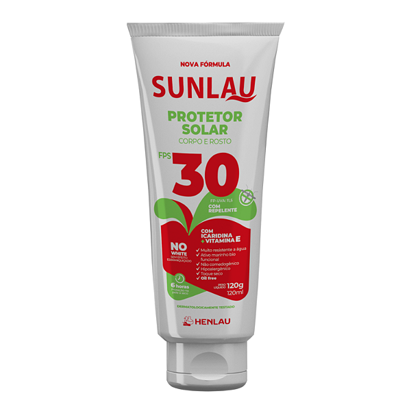 Protetor Solar Sunlau FPS30 com Repelente 120g