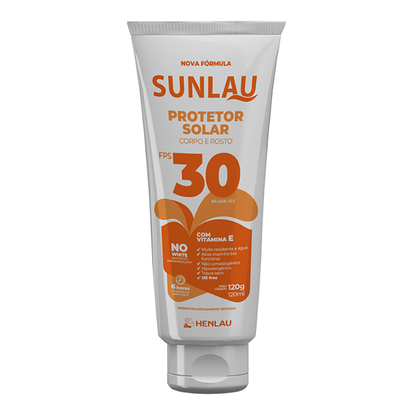 Protetor Solar Sunlau FPS 30 120g