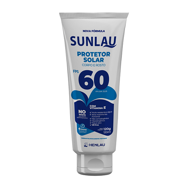 Protetor Solar Sunlau FPS60 120g