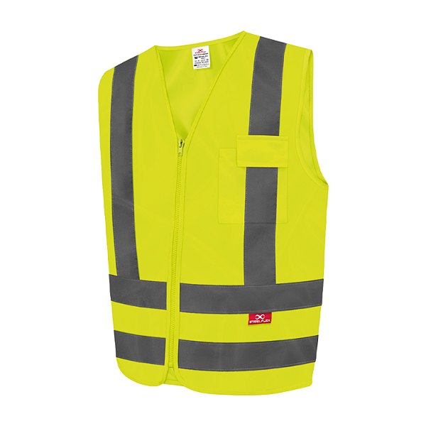 Colete Amarelo Refletivo Segurança Classe 2 NBR 15292 Fluorescente - STFVACL91010