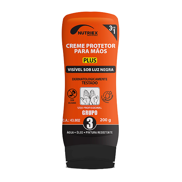 Kit 3 Cremes Protetor GR 3 Pele Luva Química 200G CA43802 Nutriex