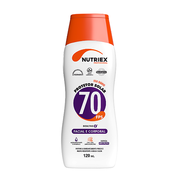 Kit 3 Protetor Solar FPS 70 120 ML Nutriex