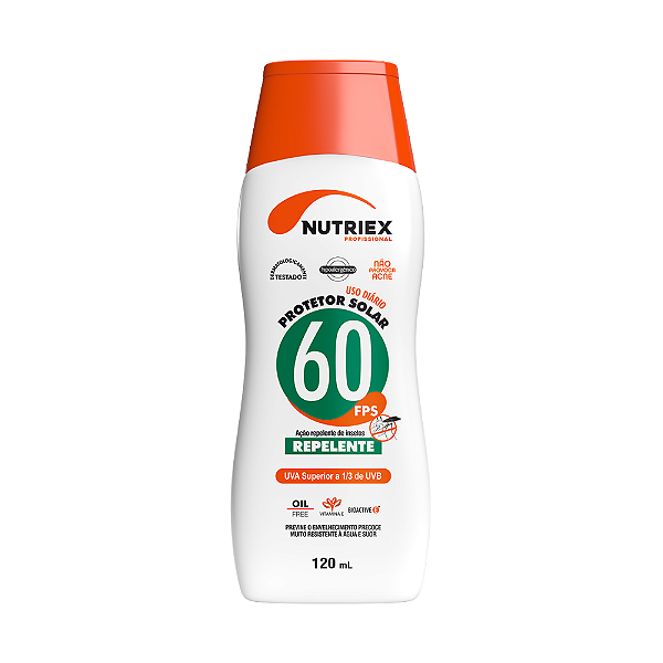 Kit 3 Protetor Solar Com Repelente FPS 60 120ML Nutriex