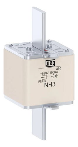 Fusível Nh3 630a Ar Ultrarrápido 690v Weg Fnh3-630k-a