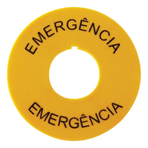 Placa De Emergência 60mm Furação 22mm Schmersal 120259