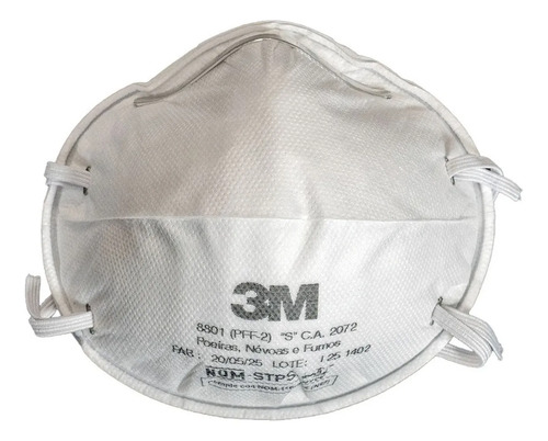 Respirador Pff2 3m 8801 Concha Branco Ca 2072