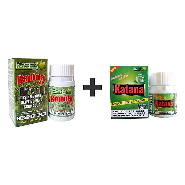 Kit 1un Kapina Plus 60ml + 1un Katana 30ml - Rawell Química