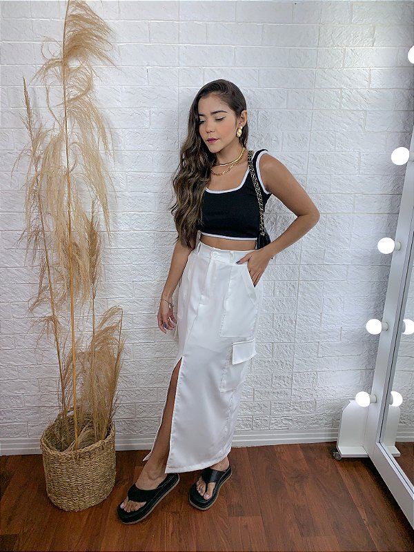 Saia Midi com Fenda