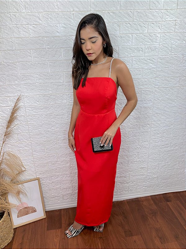 Vestido Midi Elegante Alfaiataria