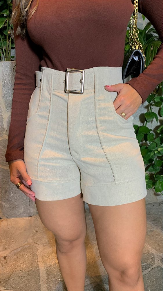 Short De Linho Feminino