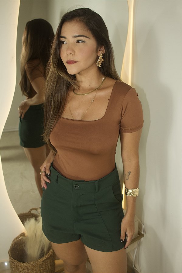 Body Feminino Manga Curta