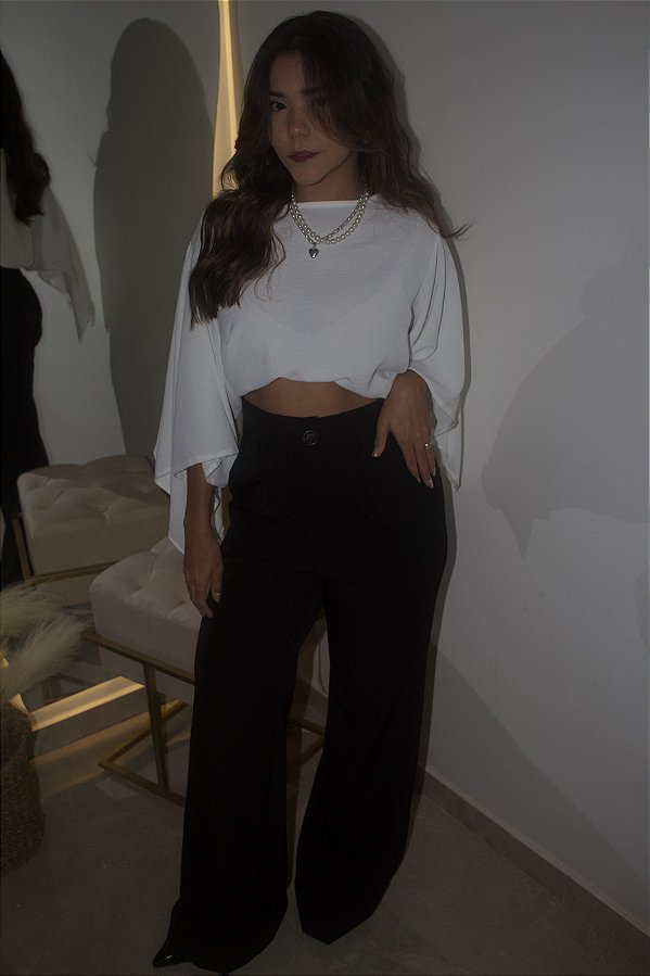 Calça Pantalona em Alfaiataria