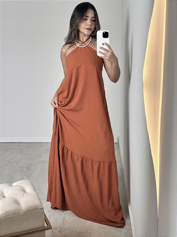 Vestido Longo com Amarração