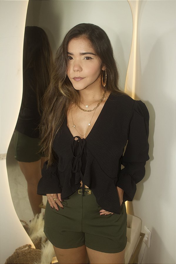Blusa Feminina Com Amarração