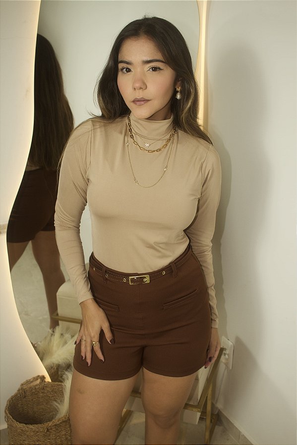 Body Gola Alta Feminino