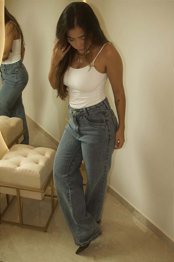 Calça Reta Jeans