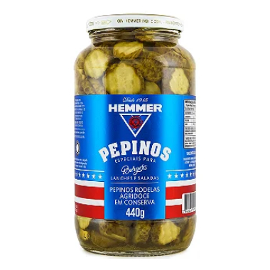 PEPINOS RODELAS AGRIDOCE HEMMER (BURGUER) 440G