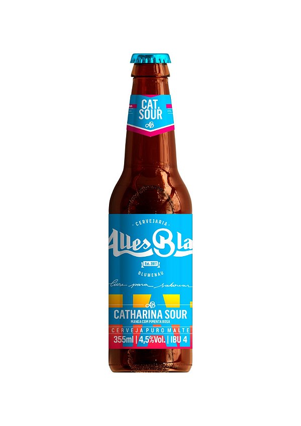 CERVEJA ALLES BLAU CATHARINA SOUR MANGA COM PIMENTA ROSA 355ML