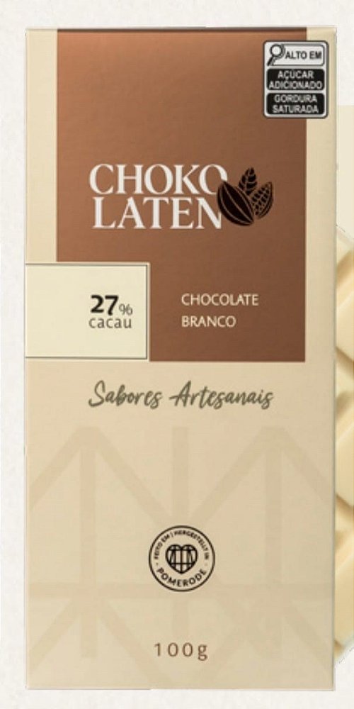 BARRA CHOCOLATE BRANCO 100 G