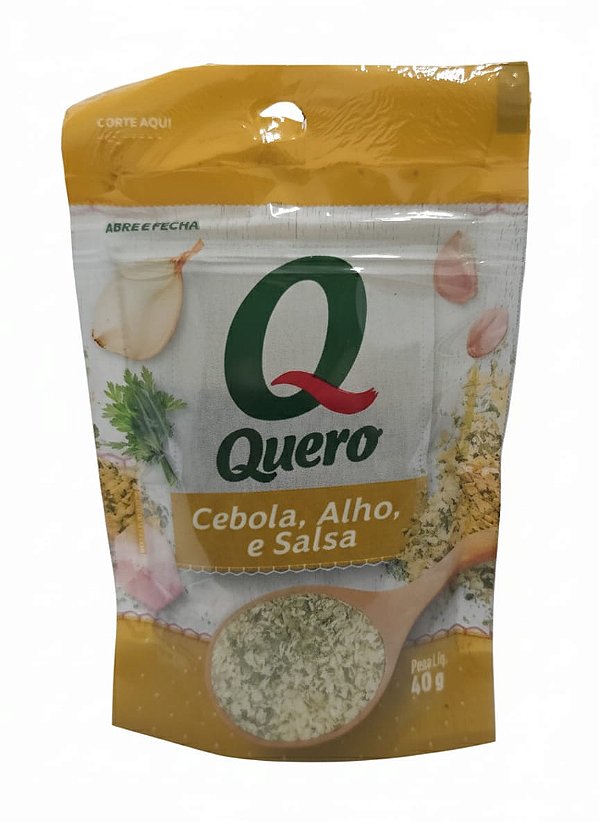 QUERO TEMPERO CEBOLA, ALHO E SALSA 40 GR