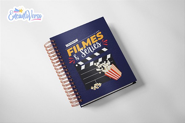 Planner Filmes & Séries - Diário de Filmes, Séries e Animes Assistidos - Capa Azul Claquete