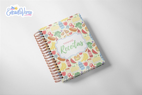 Caderno de Receitas - Comidinhas Colorido