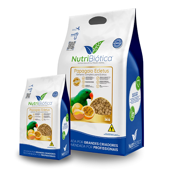 RAÇÃO PAPAGAIO ECLETUS NUTRIBIÓTICA 3KG