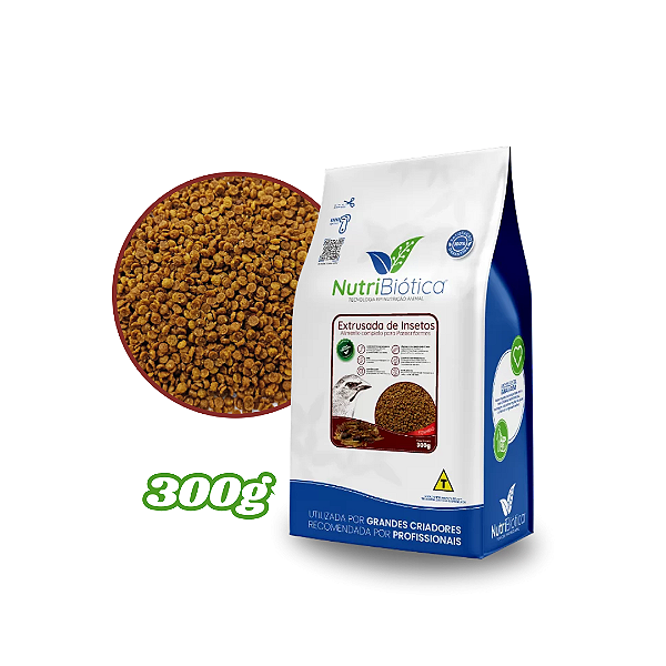 BUGS EXTRUSADO INSETOS TORNEIO 300GR NUTRIBIÓTICA