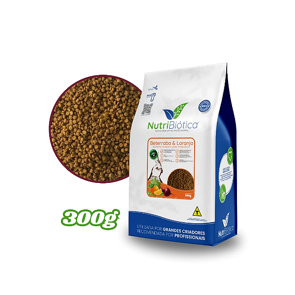 NATURE BETERRABA E LARANJA PSITACIDEOS 300 GR NUTRIBIÓTICA