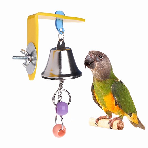 Mastigação Pendurado Swing Gaiola Brinquedo, Brinquedos Parrot Bell, Pássaros