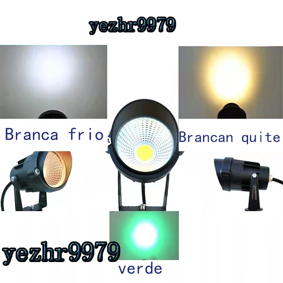 Luminária Espeto Jardim Cob Led 7w Prova Dágua Bivolt Branco (D25-ESPETOJARDIM