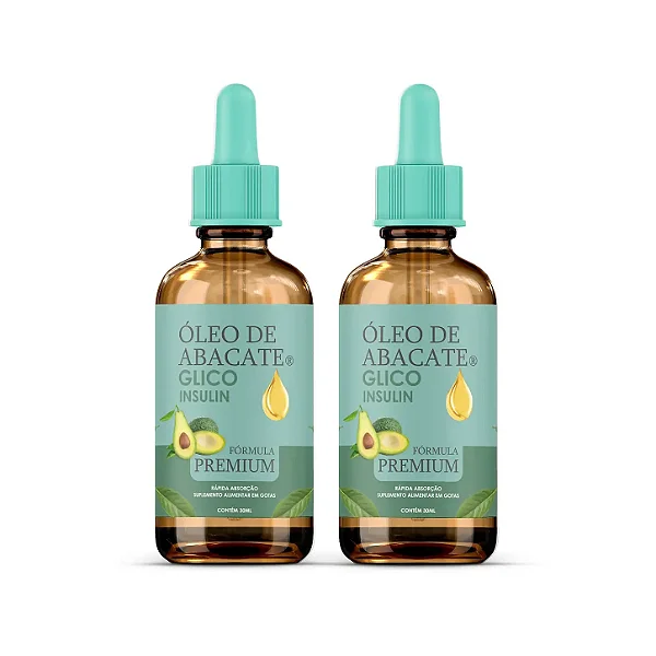 Kit 2 Frascos Óleo de Abacate 30 ml – 60 ml