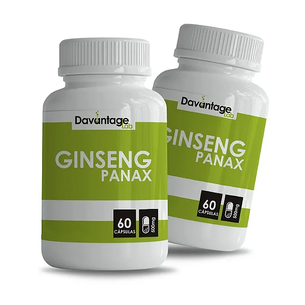 Kit 2 Potes de Ginseng Panax 500 mg – 120 Cápsulas