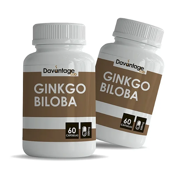 Kit 2 Potes de Ginkgo Biloba 500 mg – 120 Cápsulas
