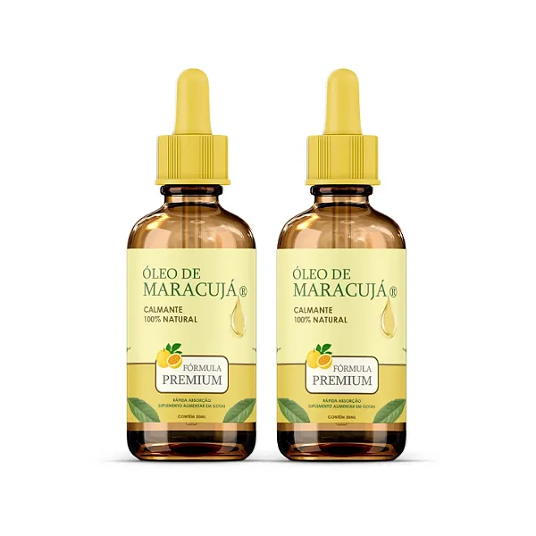 Kit 2 Frascos Óleo de Maracujá 30 ml – Prensado a Frio