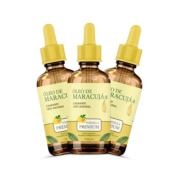 Kit 3 Frascos Óleo de Maracujá 30 ml – Prensado a Frio