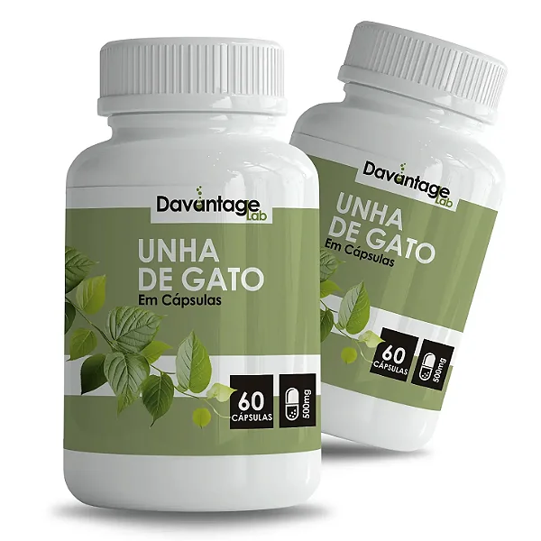 Kit 2 Potes Unha de Gato 500 mg – 120 Cápsulas