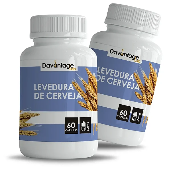 Kit 2 Potes Levedura de Cerveja 500 mg – 120 Cápsulas