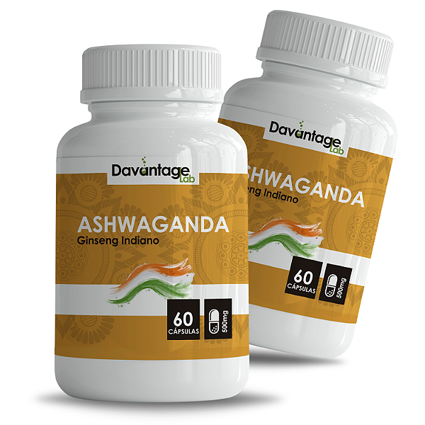 Kit 2 Potes Ashwagandha em Cápsulas 500 mg | Estresse, Energia, Sono