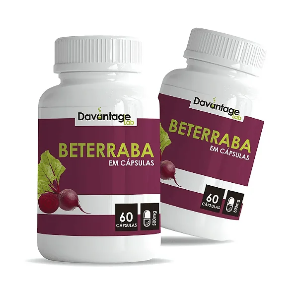 Kit Beterraba em Cápsulas 500 mg — 2 Potes | Davantage Lab