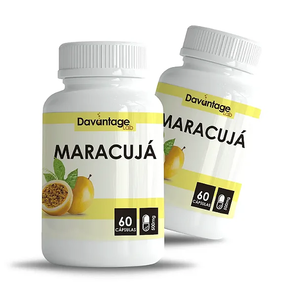 Kit 2 Potes Maracujá Passiflora 500 mg – 120 Cápsulas