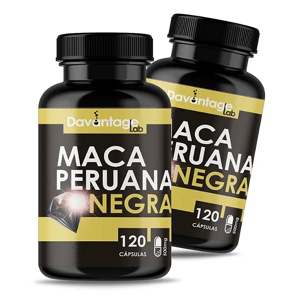 Kit 2 Potes Maca Peruana Negra 500 mg – 240 Cápsulas