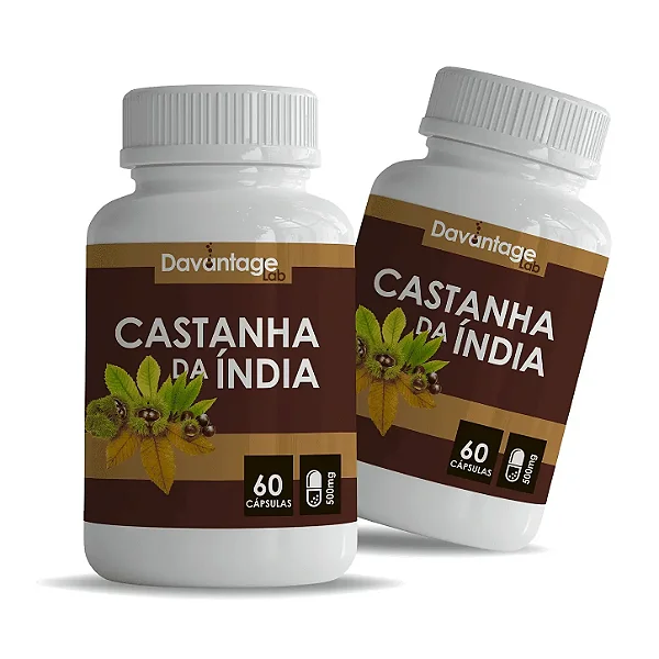 Kit 2 Potes Castanha da Índia 500 mg – 120 Cápsulas