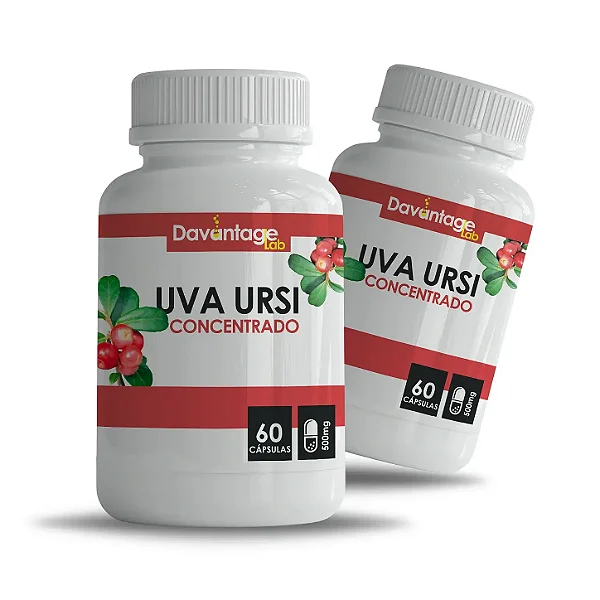 Kit 2 Potes Uva Ursi 500 mg – 120 Cápsulas