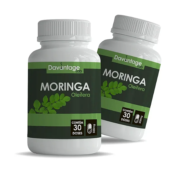 Kit 2 Potes Moringa Oleifera 500 mg – 60 Cápsulas