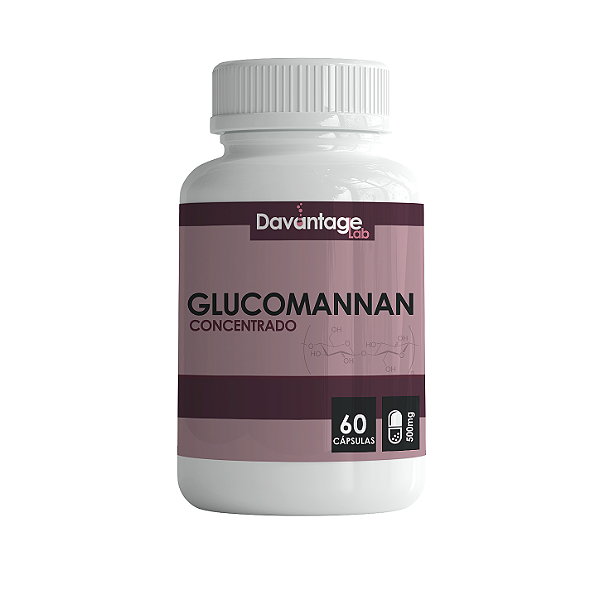 Glucomannan 500mg Puro | Inibidor de Apetite e Saciedade Natural - Davantage Lab