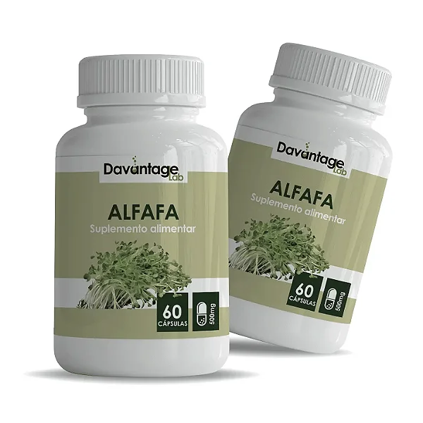 Kit 2 Potes Alfafa 500 mg – 120 Cápsulas
