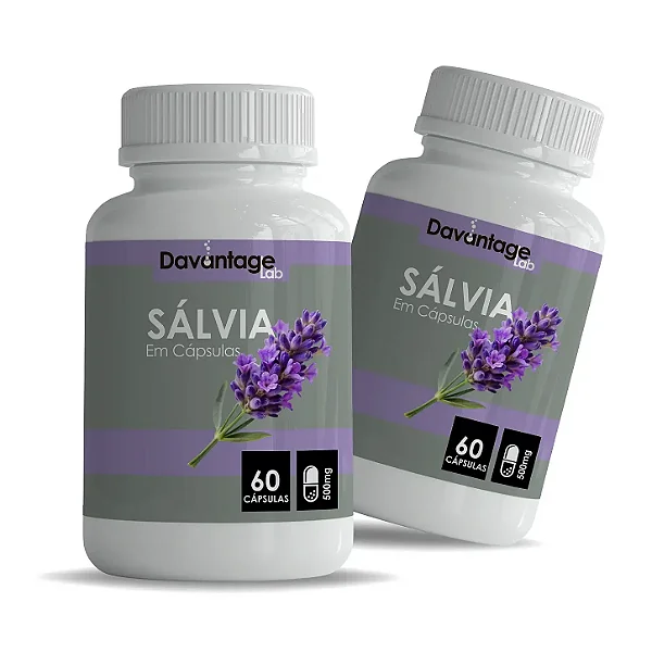 Kit 2 Potes Sálvia 500 mg – 120 Cápsulas