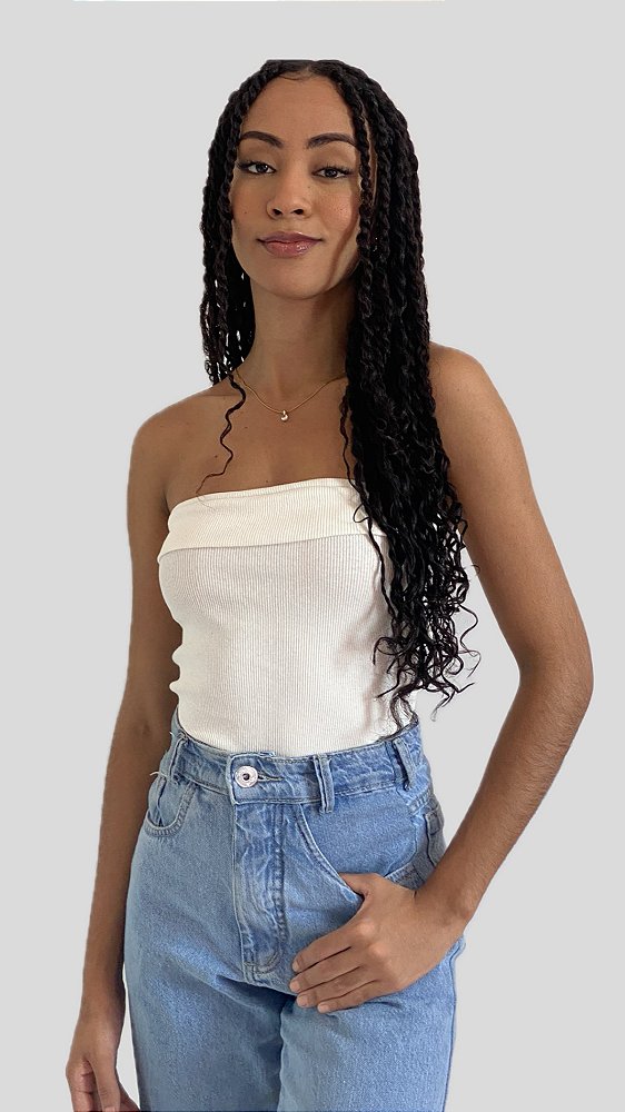 BLUSA SEM ALÇA OFF WHITTIER